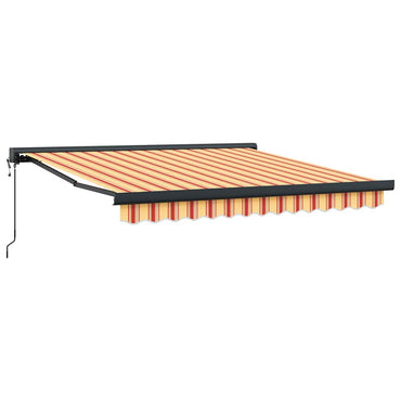 vidaXL Auvent Rétractable Jaune et Blanc 3x2,5 m Tissu et Aluminium