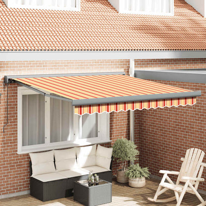vidaXL Markise Einziehbar Gelb und Weiß 3x2,5 m Stoff und Aluminium