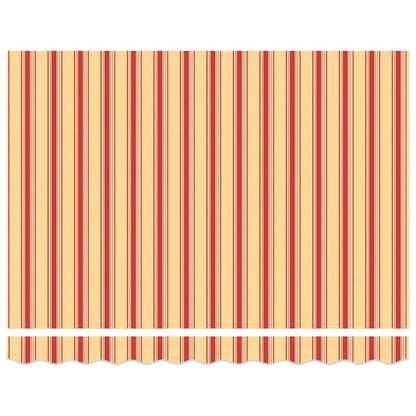 vidaXL Auvent rétractable jaune et blanc 3,5x2,5 m Tissu et aluminium