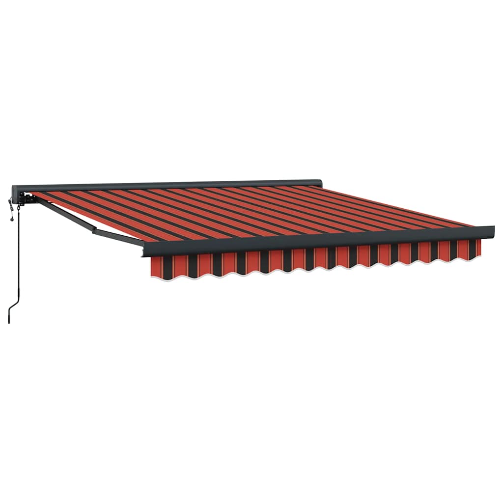 vidaXL Store banne rétractable orange et marron 3x2,5 m Tissu et aluminium