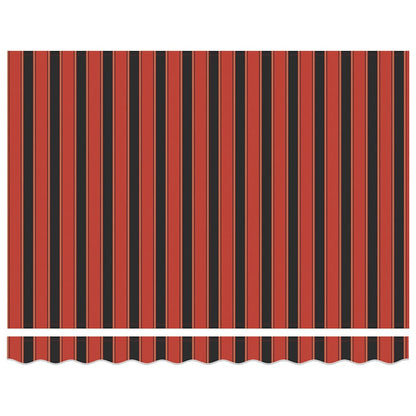 vidaXL Store banne rétractable orange et marron 3x2,5 m Tissu et aluminium