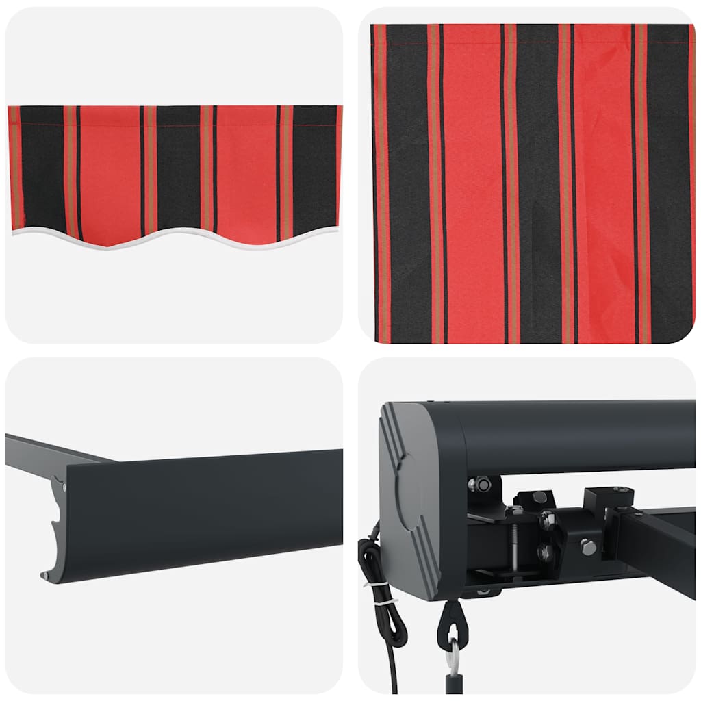 vidaXL Markise Einziehbar Orange und Braun 3,5x2,5 m Stoff & Aluminium