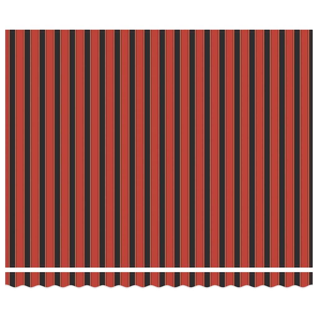 Markise Einziehbar Orange und Braun 4x3 m Stoff & Aluminium