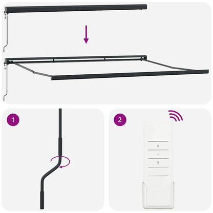 Markise Einziehbar Orange und Braun 4x3 m Stoff & Aluminium