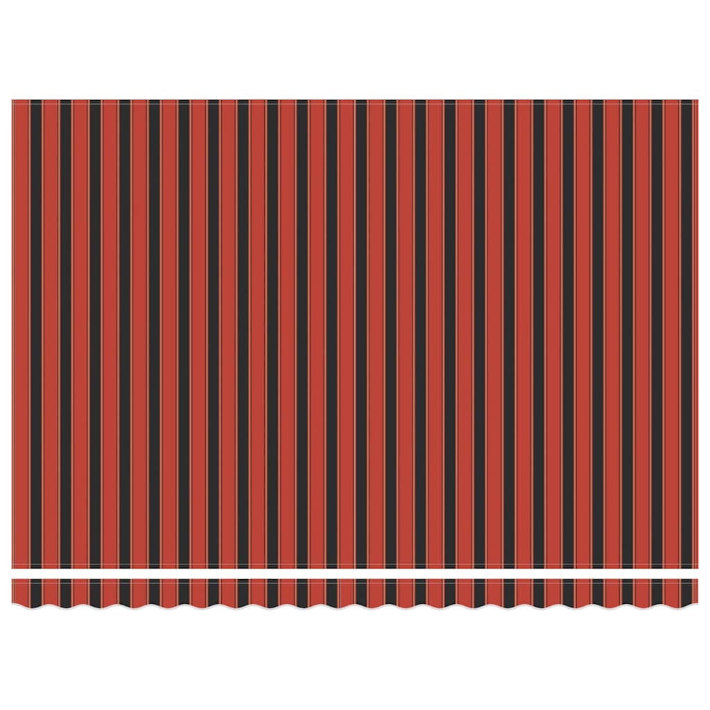 vidaXL Auvent rétractable orange et marron 4,5x3 m en tissu et aluminium