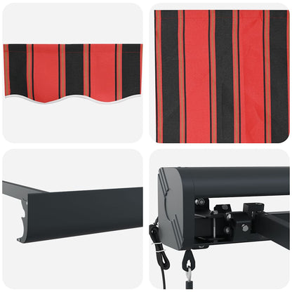 vidaXL Auvent rétractable orange et marron 4,5x3 m en tissu et aluminium