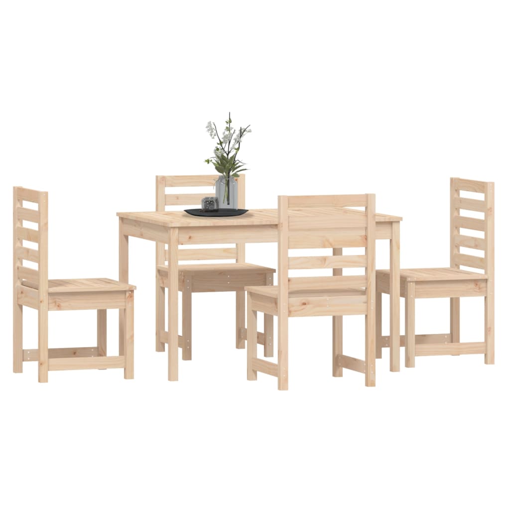 vidaXL 5-tlg. Garten-Essgruppe Massivholz Kiefer