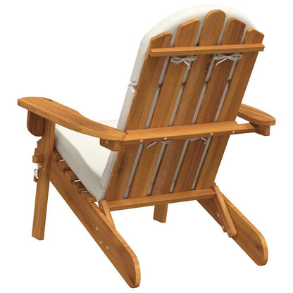 vidaXL Chaise de jardin Adirondack avec coussin Bois d'acacia massif
