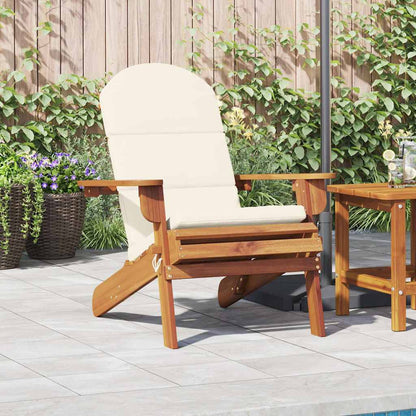 vidaXL Chaise de jardin Adirondack avec coussin Bois d'acacia massif
