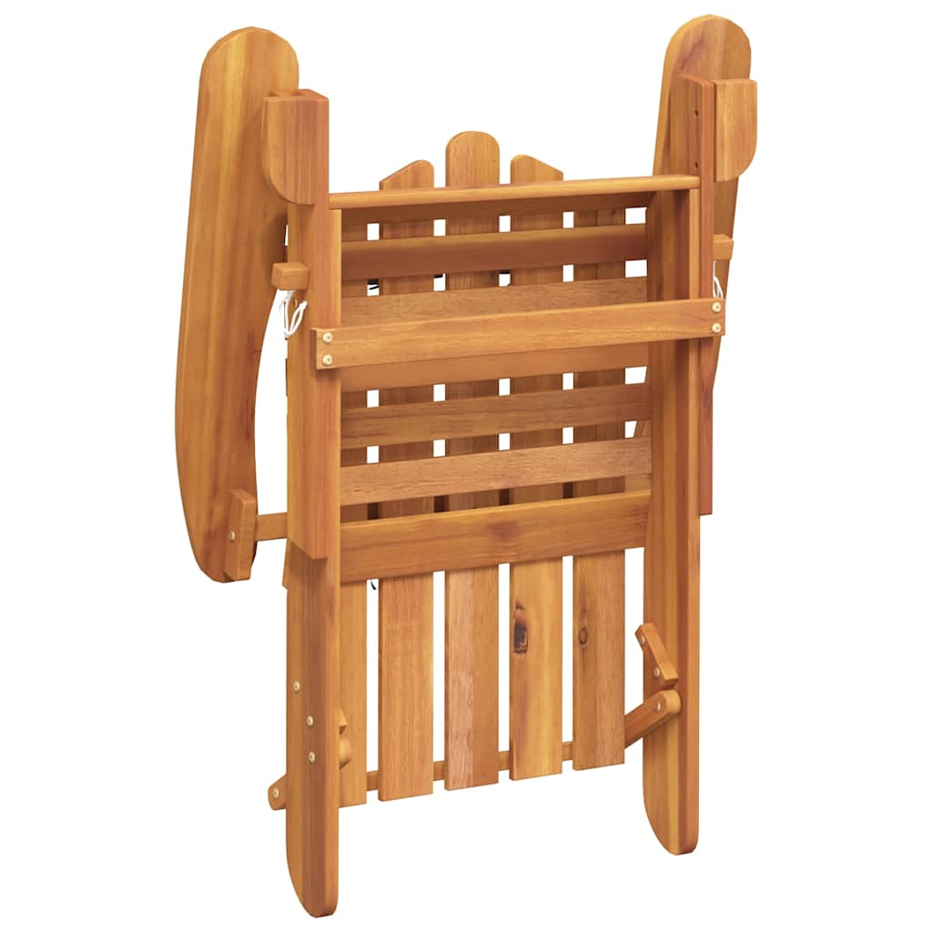 vidaXL Chaise de jardin Adirondack avec coussin Bois d'acacia massif
