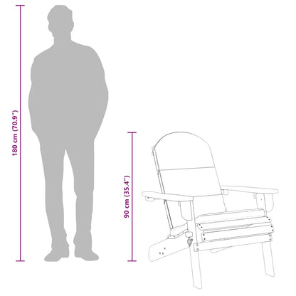 vidaXL Chaise de jardin Adirondack avec coussin Bois d'acacia massif