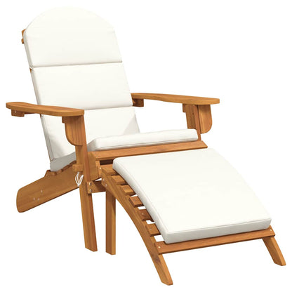 vidaXL Chaise de jardin Adirondack avec repose-pieds Bois d'acacia massif