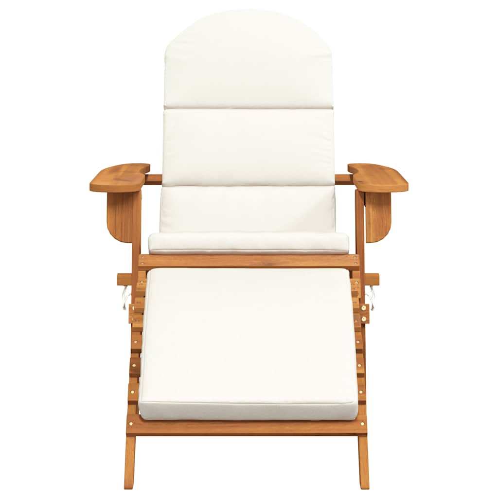 vidaXL Chaise de jardin Adirondack avec repose-pieds Bois d'acacia massif