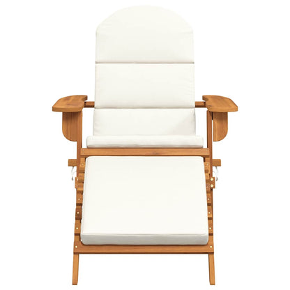 vidaXL Chaise de jardin Adirondack avec repose-pieds Bois d'acacia massif