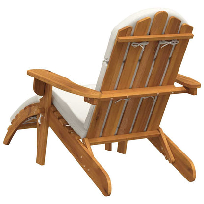 vidaXL Chaise de jardin Adirondack avec repose-pieds Bois d'acacia massif