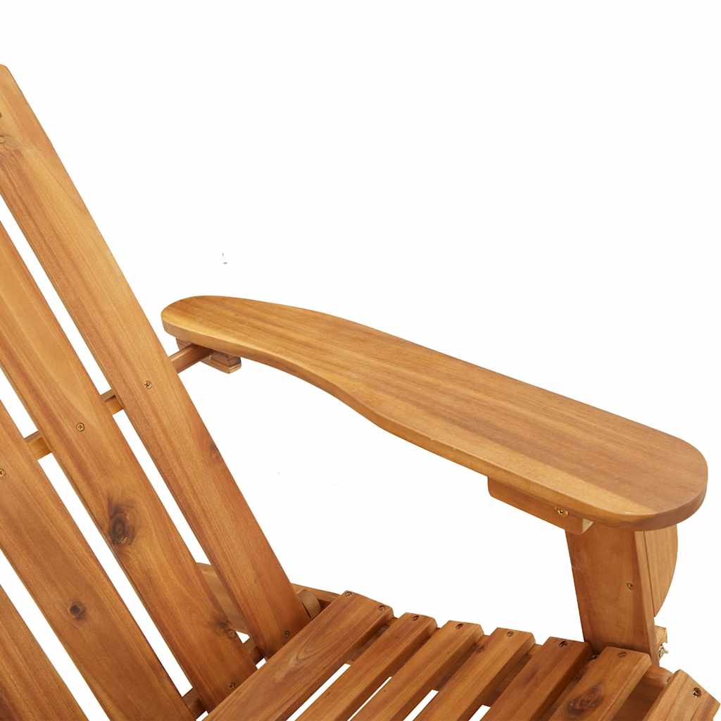 vidaXL Chaise de jardin Adirondack avec repose-pieds Bois d'acacia massif