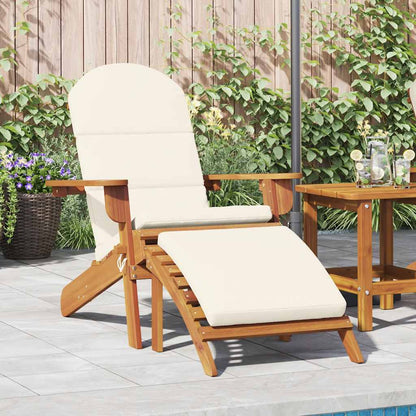 vidaXL Chaise de jardin Adirondack avec repose-pieds Bois d'acacia massif