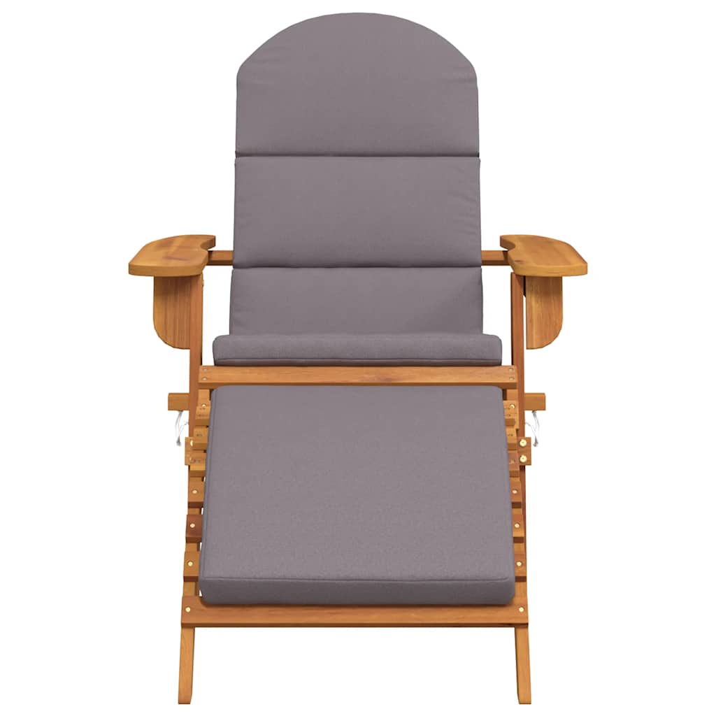 vidaXL Chaise de jardin Adirondack avec repose-pieds Bois d'acacia massif