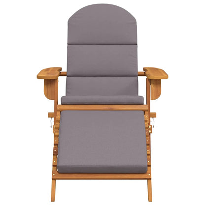 vidaXL Chaise de jardin Adirondack avec repose-pieds Bois d'acacia massif
