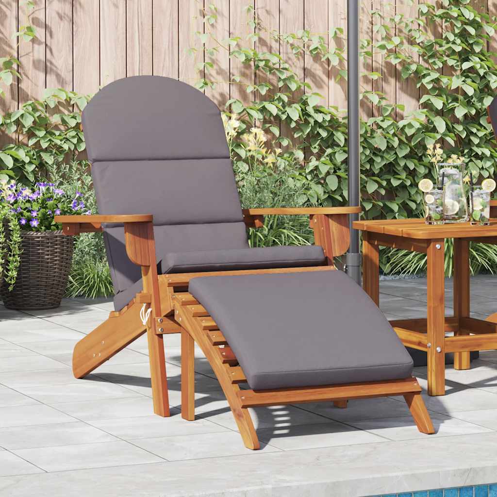 vidaXL Chaise de jardin Adirondack avec repose-pieds Bois d'acacia massif