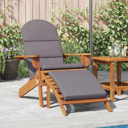 vidaXL Chaise de jardin Adirondack avec repose-pieds Bois d'acacia massif