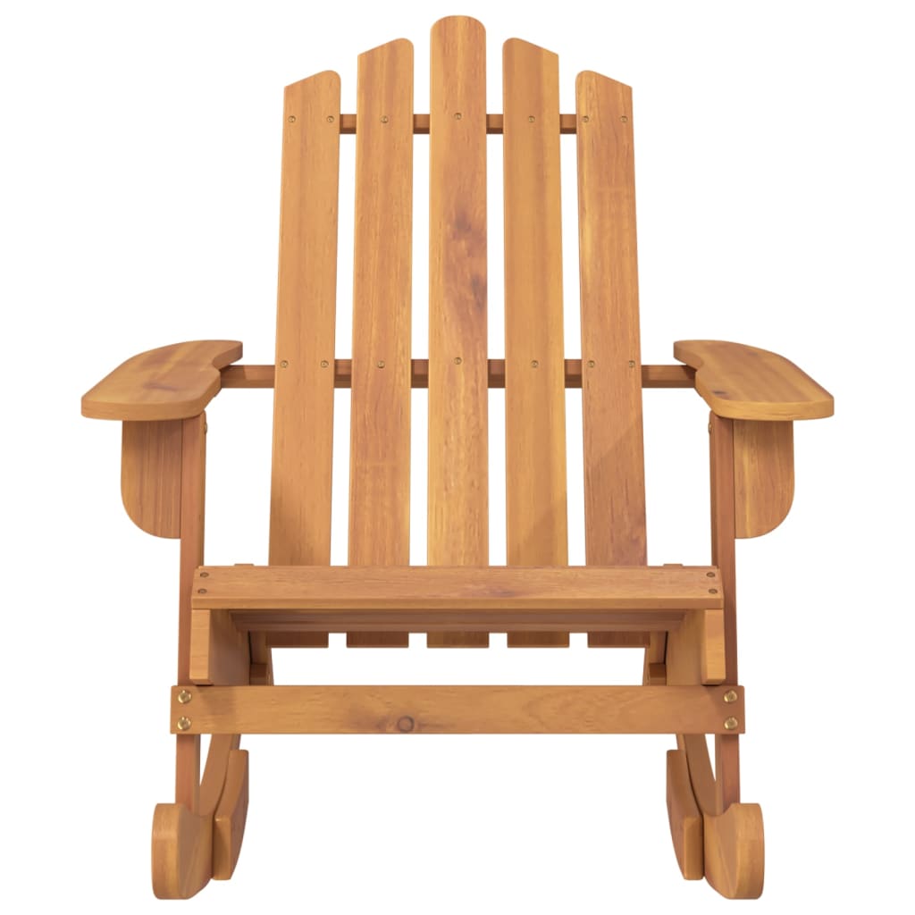 vidaXL Fauteuil à bascule Adirondack en bois d'acacia massif