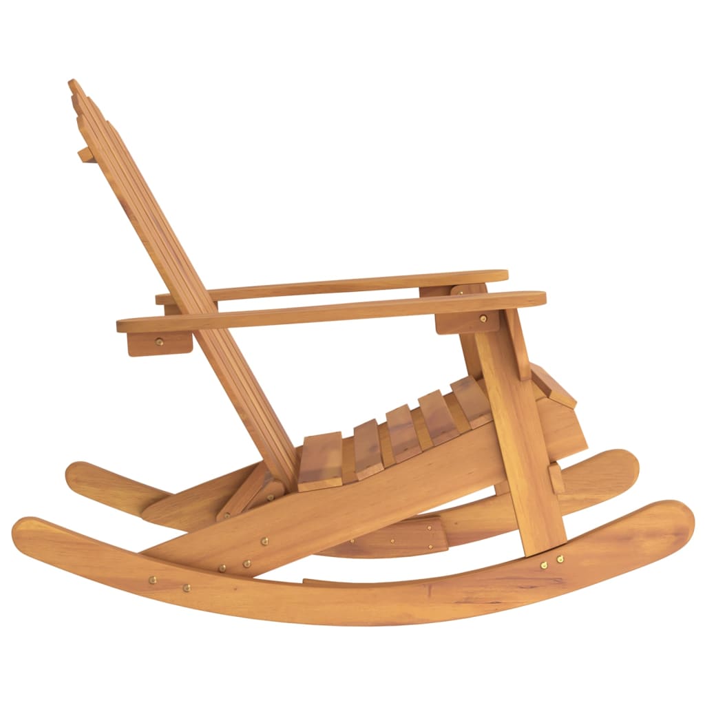 vidaXL Fauteuil à bascule Adirondack en bois d'acacia massif