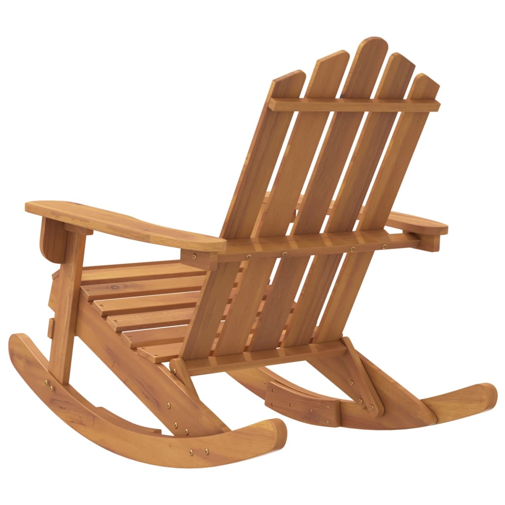 vidaXL Fauteuil à bascule Adirondack en bois d'acacia massif