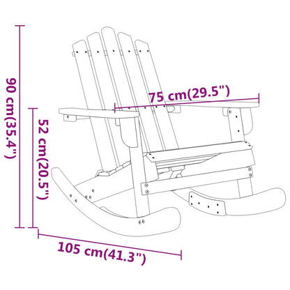 vidaXL Fauteuil à bascule Adirondack en bois d'acacia massif