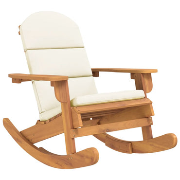 vidaXL Chaise longue Adirondack à bascule avec coussin Bois d'acacia massif