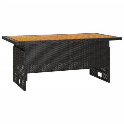 vidaXL Salon de jardin 4 pcs avec coussins Noir Résine tressée