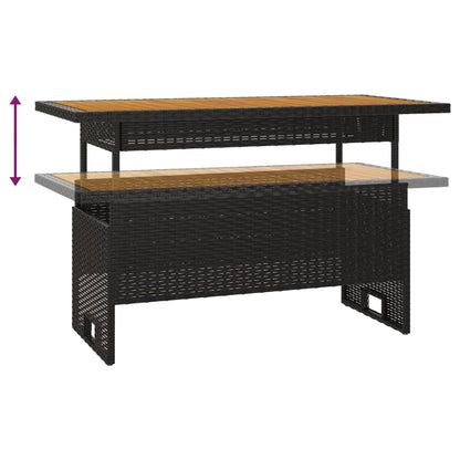 vidaXL Salon de jardin 4 pcs avec coussins Noir Résine tressée