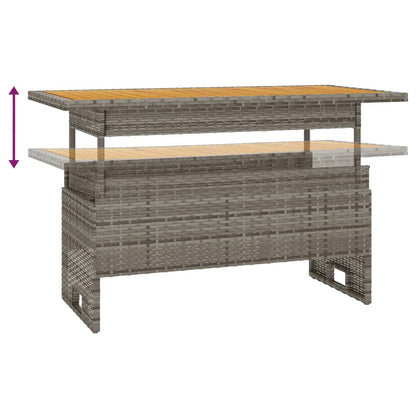 vidaXL 4-tlg. Garten-Lounge-Set mit Kissen Grau Poly Rattan