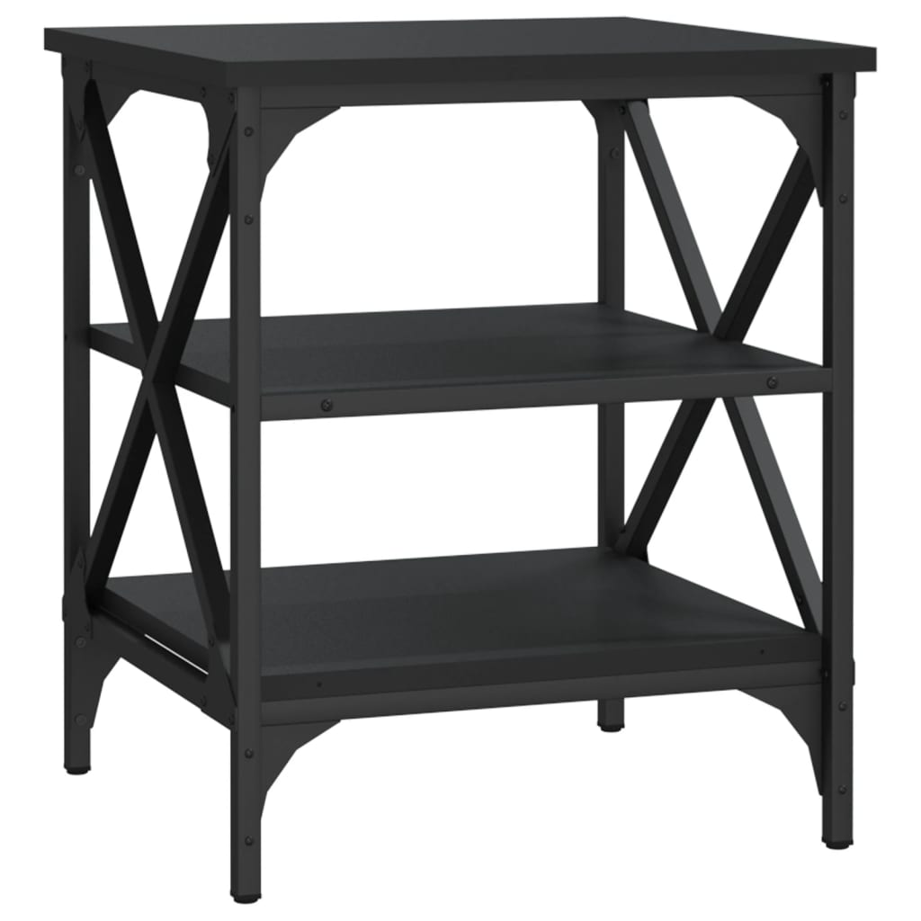 vidaXL Table d'appoint noir 40x42x50 cm Aggloméré