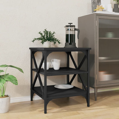 vidaXL Table d'appoint noir 40x42x50 cm Aggloméré
