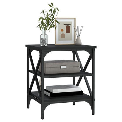vidaXL Table d'appoint noir 40x42x50 cm Aggloméré