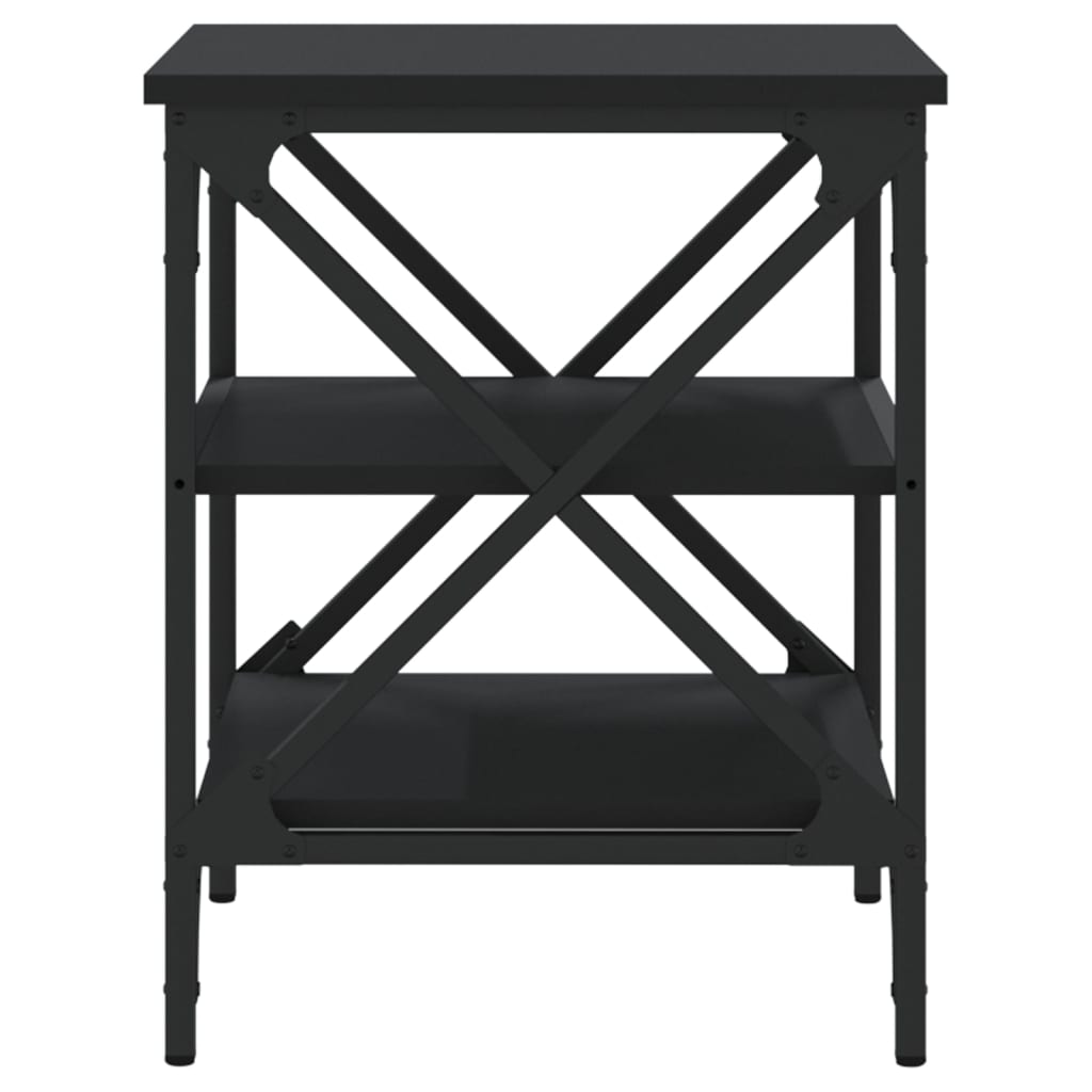vidaXL Table d'appoint noir 40x42x50 cm Aggloméré