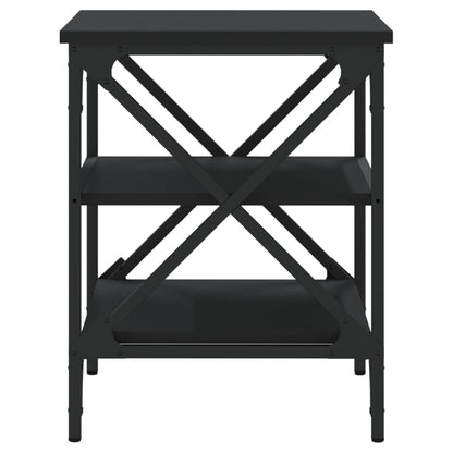 vidaXL Table d'appoint noir 40x42x50 cm Aggloméré