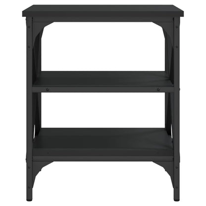 vidaXL Tables d'appoint 2 pcs Noir 40x42x50 cm Bois d'ingénierie