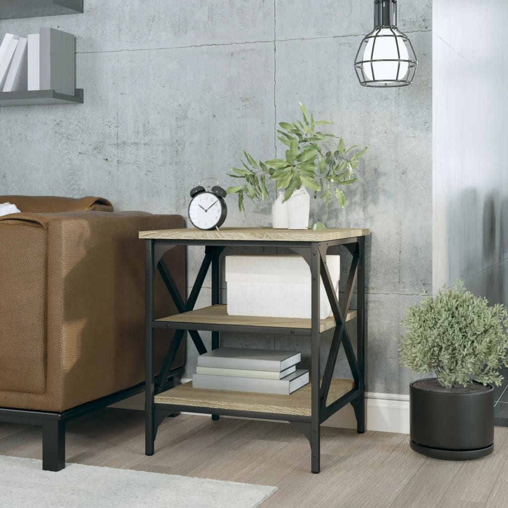 vidaXL Table d'appoint chêne Sonoma 40x42x50 cm Bois d'ingénierie