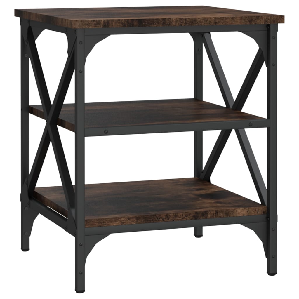 vidaXL Tables d'appoint 2 pcs Chêne fumé 40x42x50 cm Bois d'ingénierie