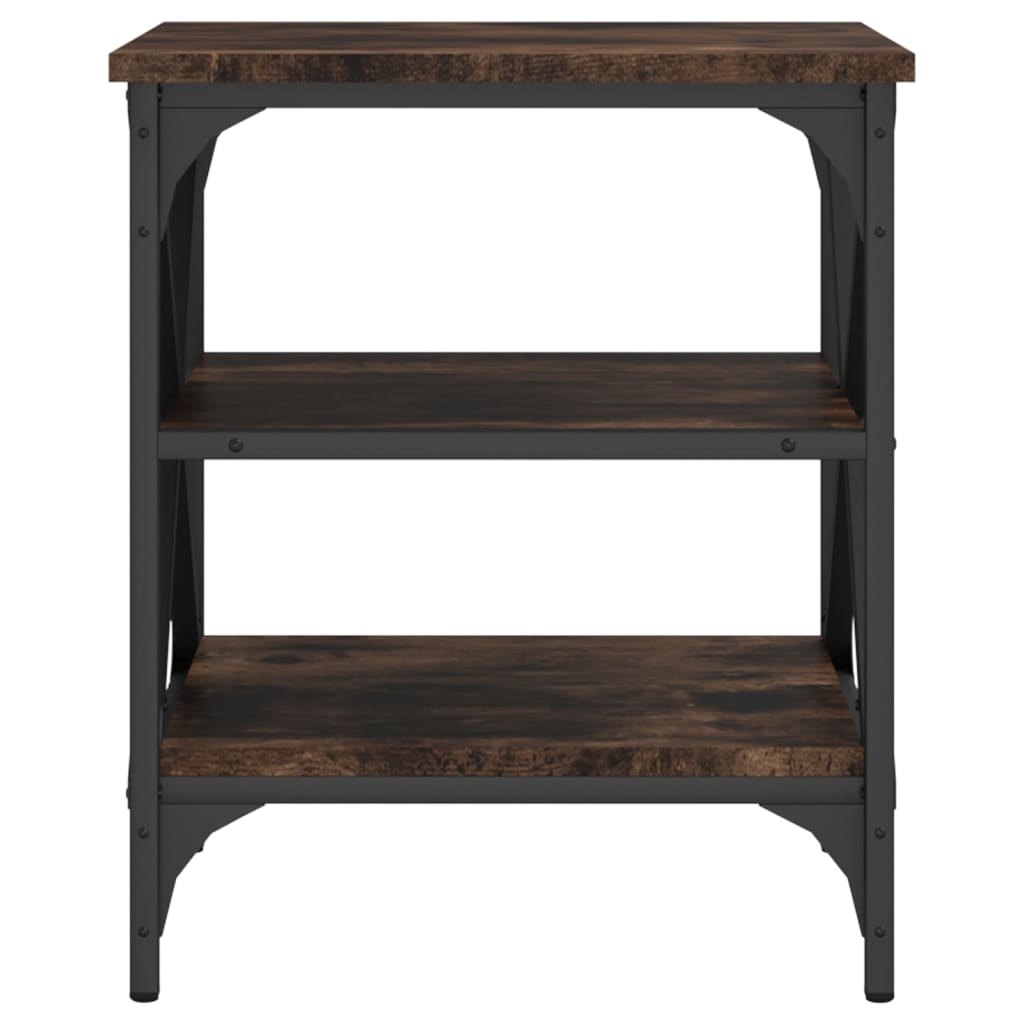 vidaXL Tables d'appoint 2 pcs Chêne fumé 40x42x50 cm Bois d'ingénierie