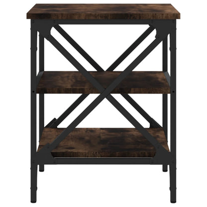 vidaXL Tables d'appoint 2 pcs Chêne fumé 40x42x50 cm Bois d'ingénierie