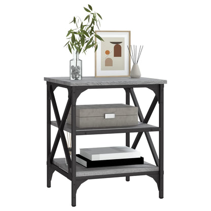 vidaXL Table d'appoint gris Sonoma 40x42x50 cm Aggloméré