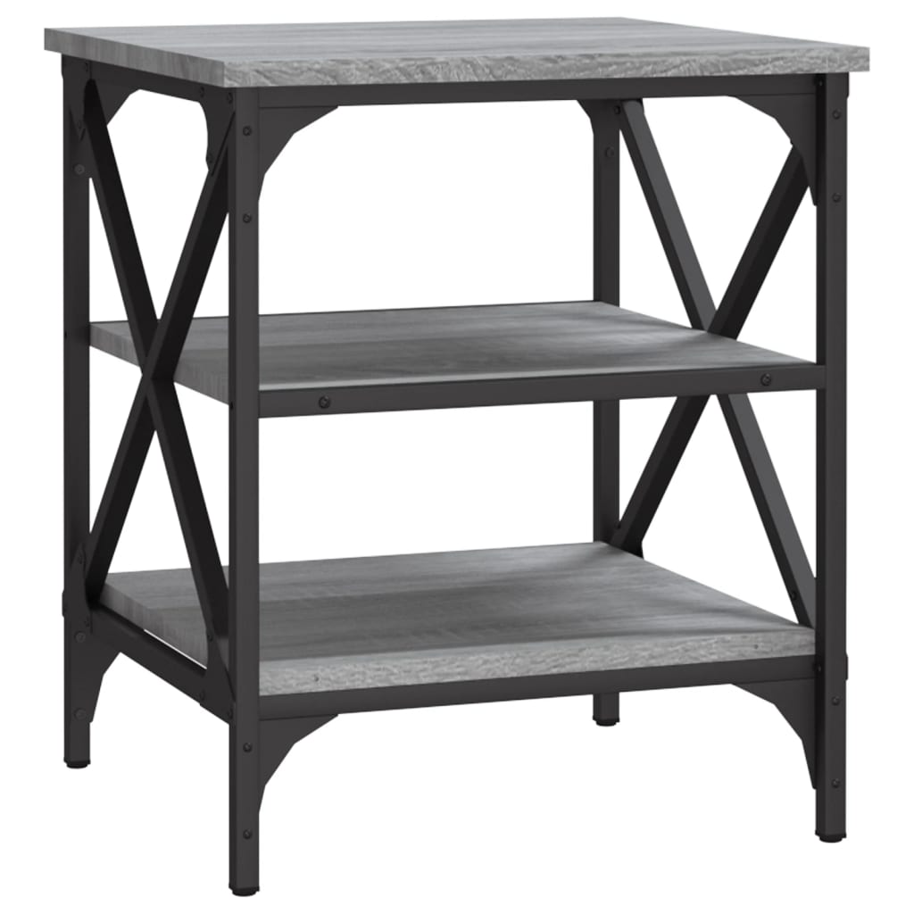vidaXL Beistelltische 2 Stk. Grau Sonoma 40x42x50 cm Holzwerkstoff