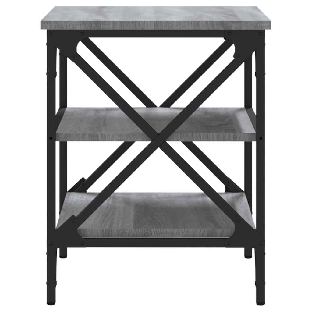 vidaXL Beistelltische 2 Stk. Grau Sonoma 40x42x50 cm Holzwerkstoff