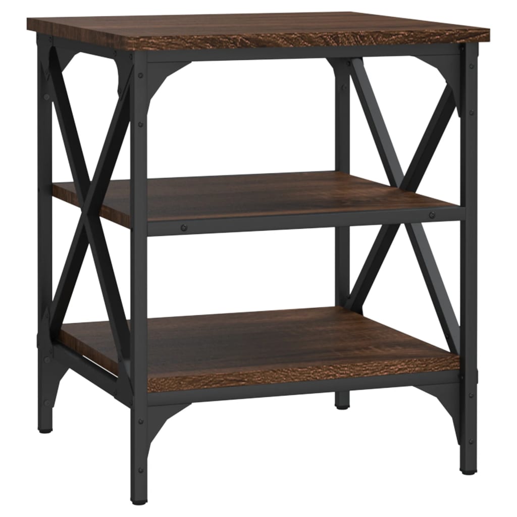 vidaXL Tables d'appoint 2 pcs Marron aspect chêne 40x42x50 cm