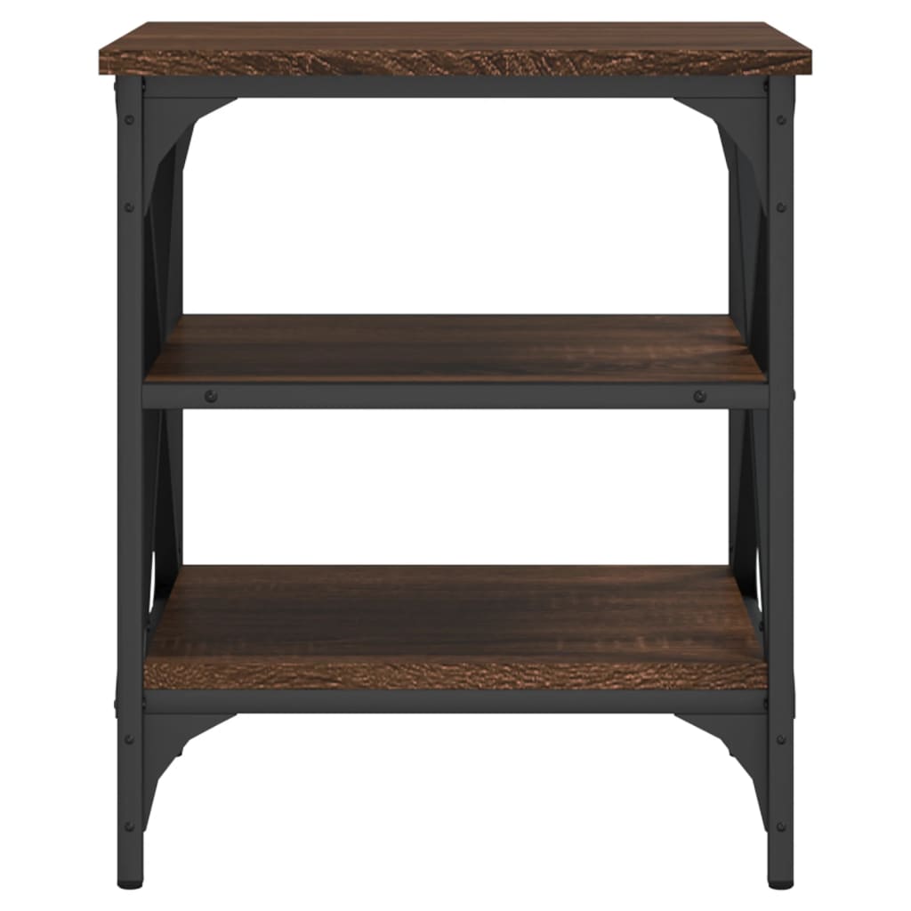 vidaXL Tables d'appoint 2 pcs Marron aspect chêne 40x42x50 cm