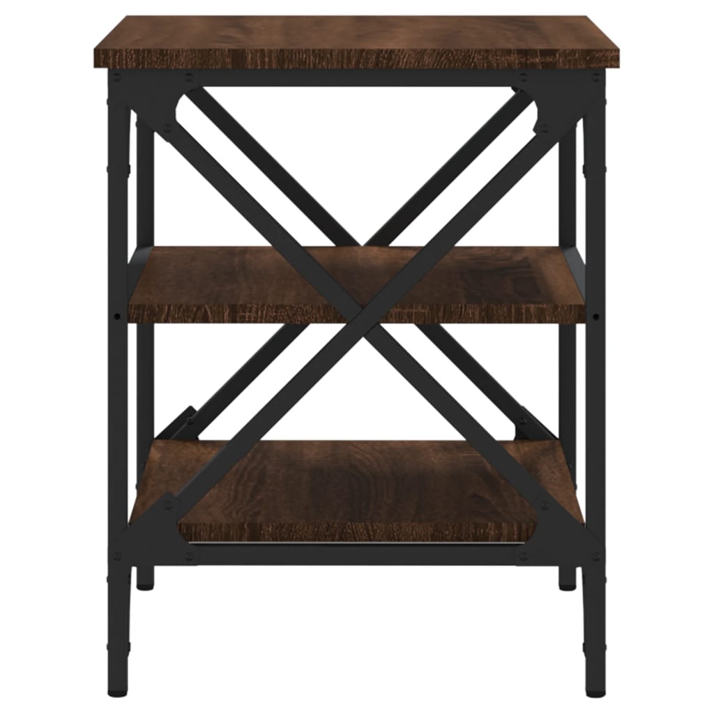 vidaXL Tables d'appoint 2 pcs Marron aspect chêne 40x42x50 cm