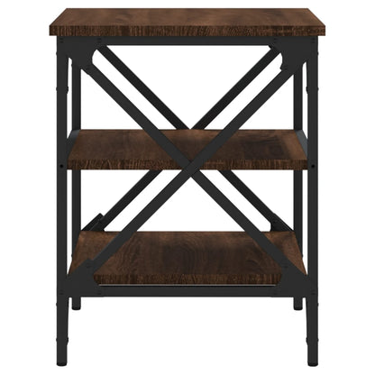 vidaXL Tables d'appoint 2 pcs Marron aspect chêne 40x42x50 cm